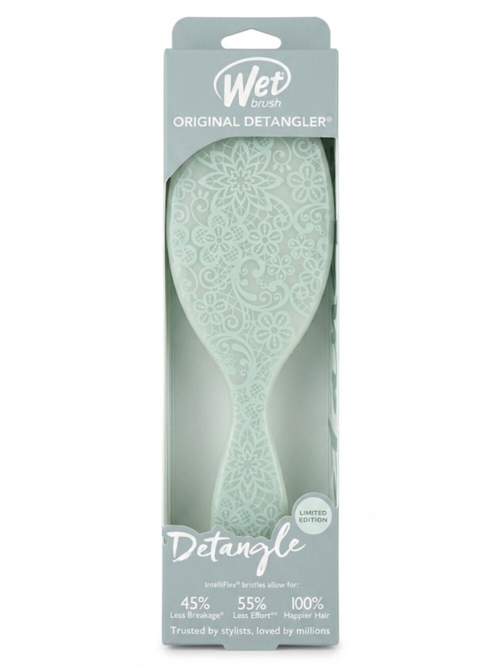 Wet Brush Original Detangler Hair Brush - Mint Green Floral